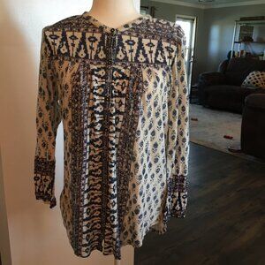 Women's Lucky Brand Blouse , Size Medium Cotton